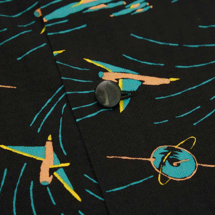 STAR OF HOLLYWOOD - DOBBY COTTON OPEN SHIRT - SPACE SHIP - SH39087
