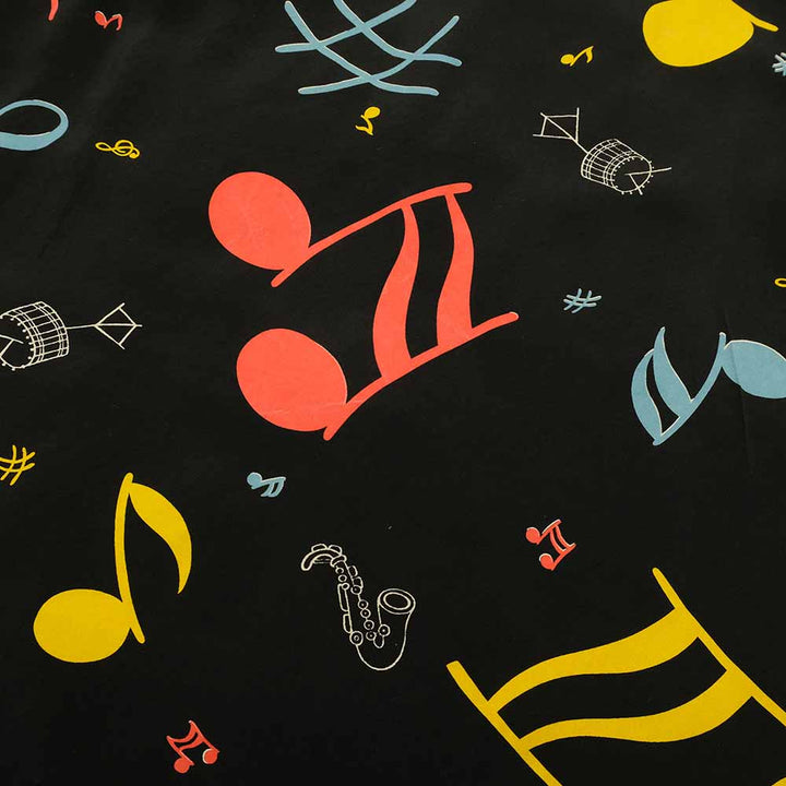 STAR OF HOLLYWOOD - HIGH DENSITY RAYON L/S OPEN SHIRT - ROCKIN' NOTES - SH29083