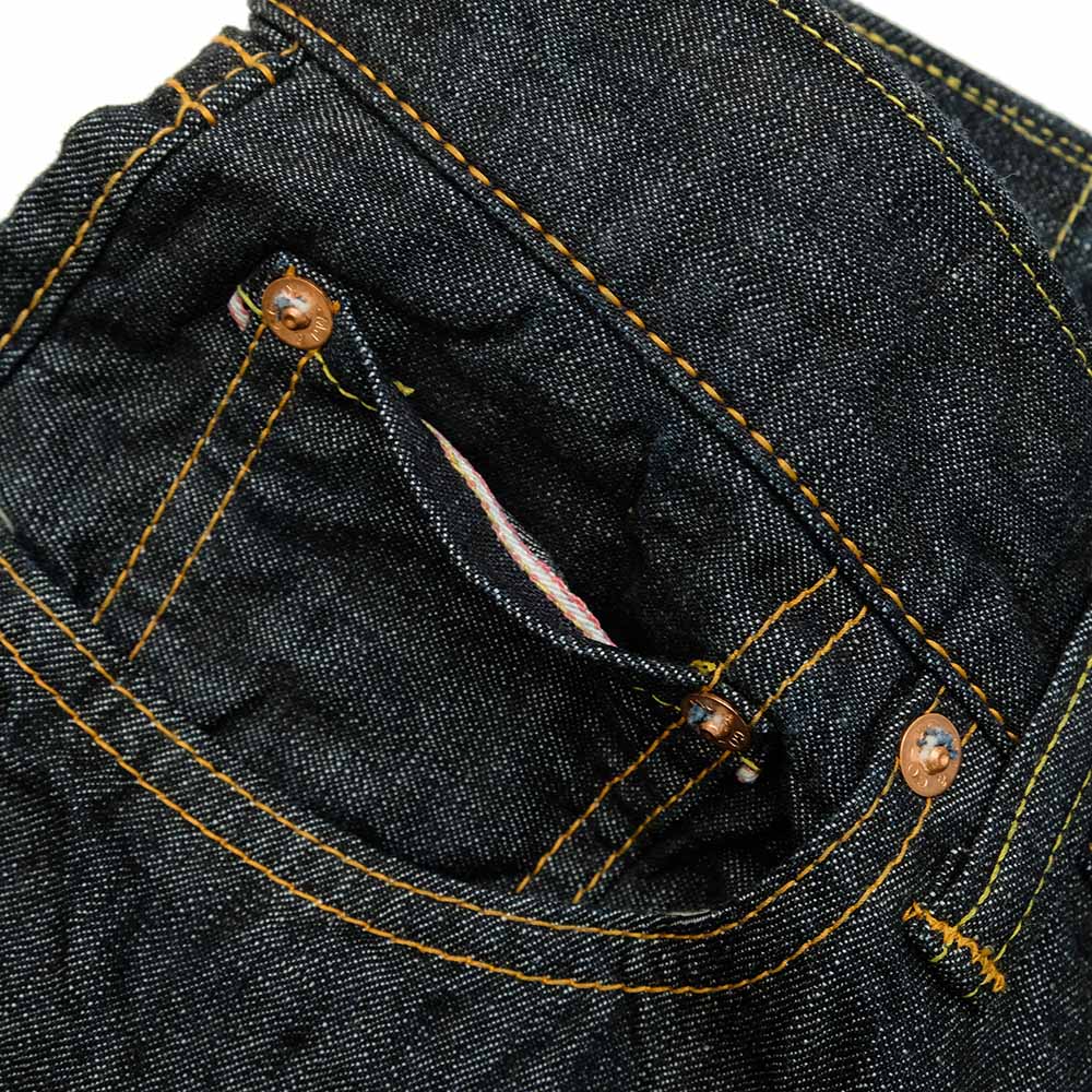 MOMOTARO JEANS - 出陣10オンス特濃インディゴデニム ミドルショートパンツ - H1006SPZ