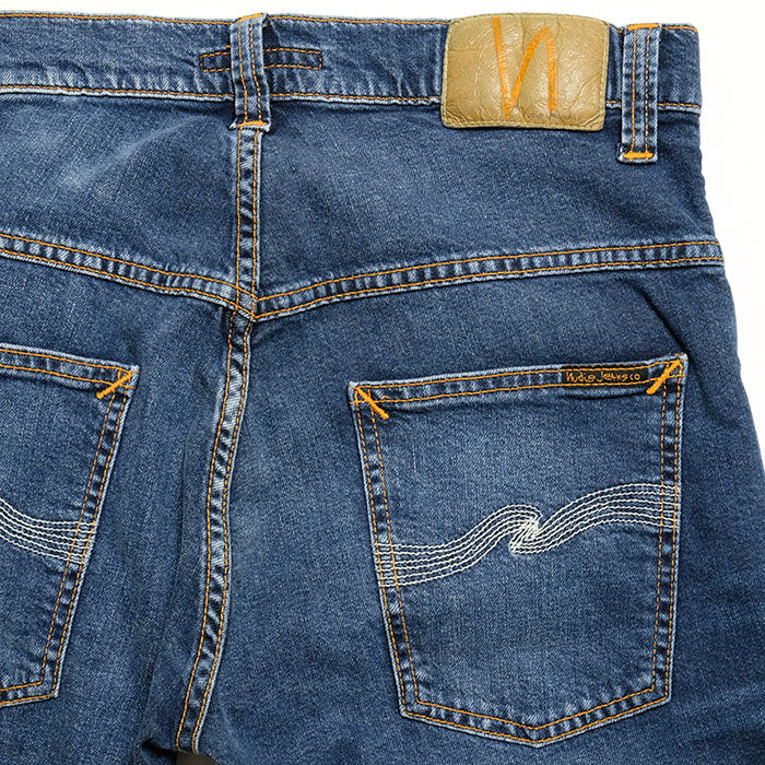 Nudie Jeans<br>Thin Finn Mid Blue Ecru<br>112943