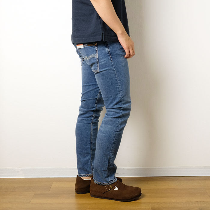 Nudie Jeans<br>Thin Finn Mid Blue Ecru<br>112943