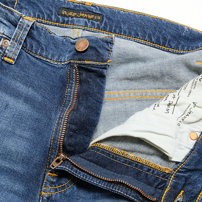 Nudie Jeans<br>Thin Finn Mid Blue Ecru<br>112943