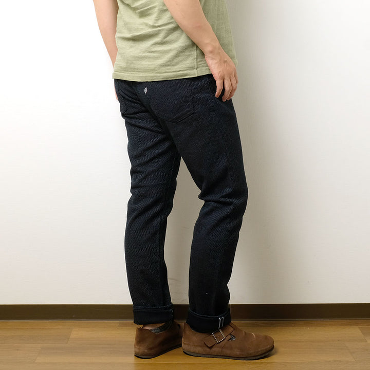 pure blue japan<br>Selvedge Sashiko Denim Relaxed Tapered<br>1153-ID