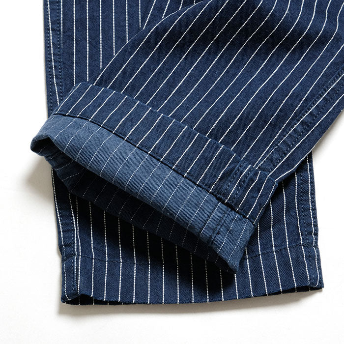 pure blue japan<br>Curved Pockets Trousers Pinstripe<br>1162-1