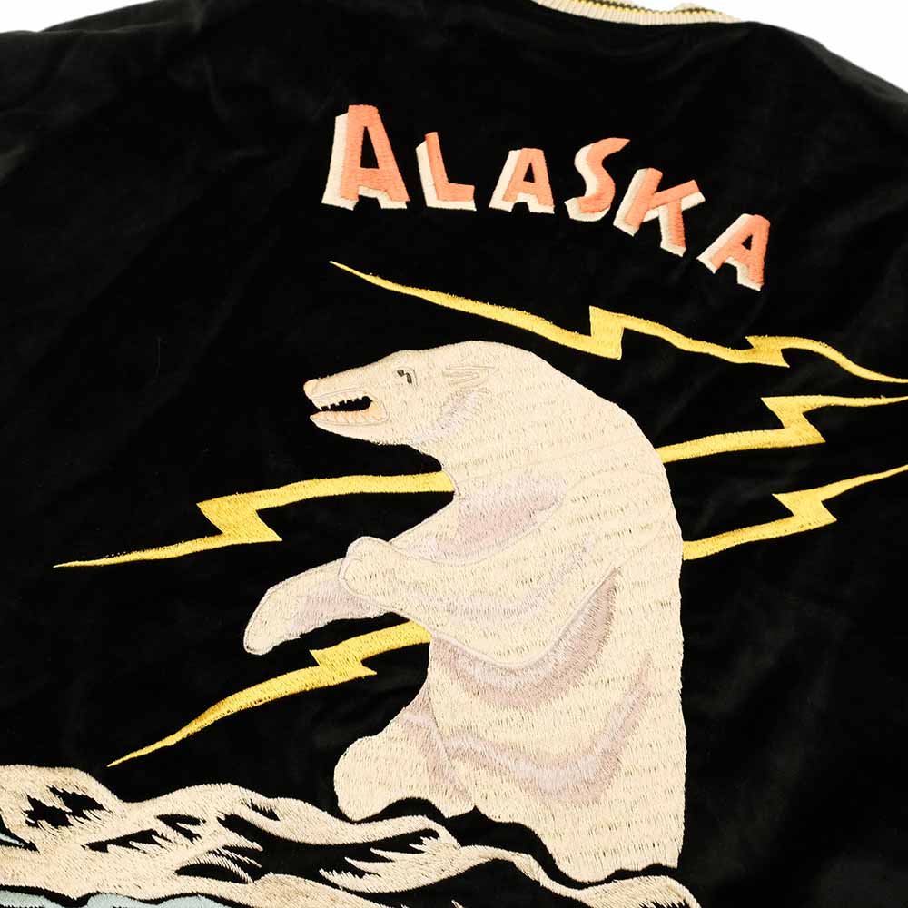 TAILOR TOYO Velveteen Souvenir Jacket POLAR BEAR X ALASKA MAP TT15175-119