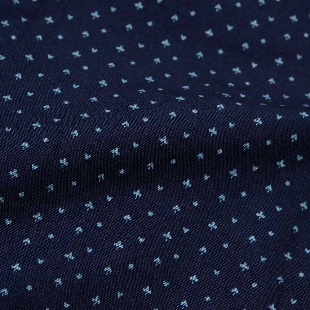 SUGAR CANE FICTION ROMANCE 4.5oz. INDIGO CASINO STRIPE WORK SHIRT (LONG SLEEVE) SC28651