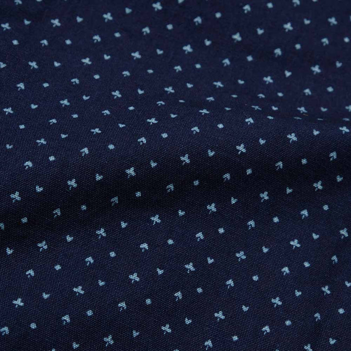 SUGAR CANE FICTION ROMANCE 4.5oz. INDIGO CASINO STRIPE WORK SHIRT (LONG SLEEVE) SC28651