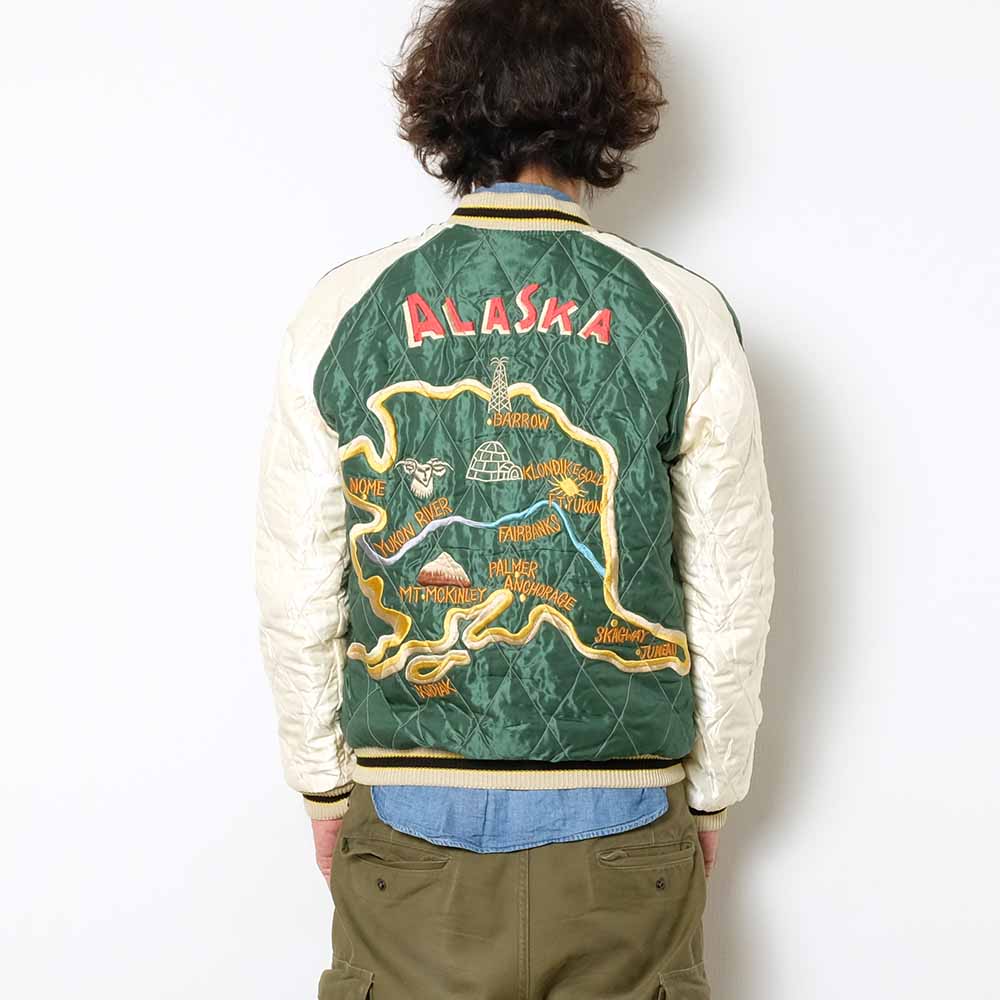 TAILOR TOYO Velveteen Souvenir Jacket POLAR BEAR X ALASKA MAP TT15175-119