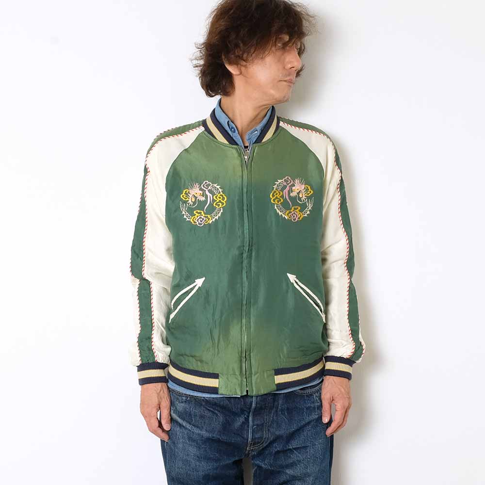 TAILOR TOYO Acetate Souvenir Jacket AGING MODEL DUELLING DRAGONS x