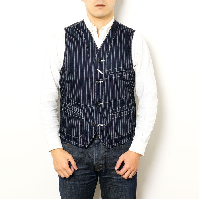 Sugar Cane - 9oz. Wabash Stripe Work Vest - SC12654