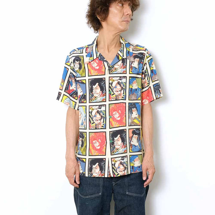 STAR OF HOLLYWOOD HIGH DENSITY RAYON S/S OPEN SHIRT KABUKI SH38891