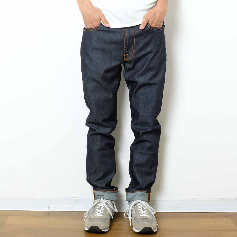Nudie Jeans Brute Knut Dry Orange Selvage Nudie Jeans Blue Knut