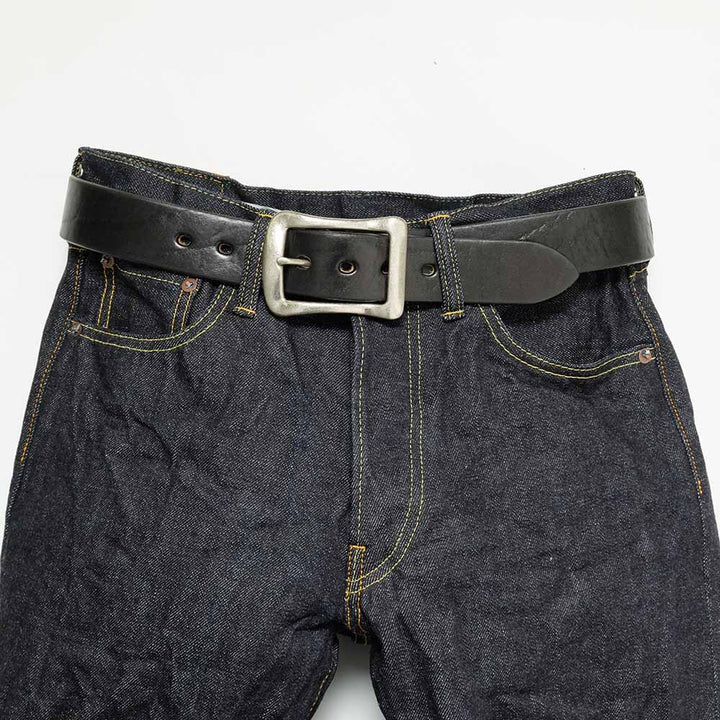 BARNS TOCHIGI LEATHER BELT ZINC BUCKLE LE-4168