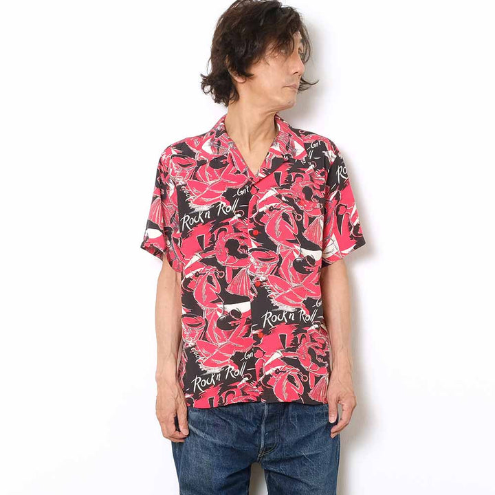 STAR OF HOLLYWOOD - HIGH DENSITY RAYON OPEN SHIRT - ROCK 'N' ROLL - SH39090