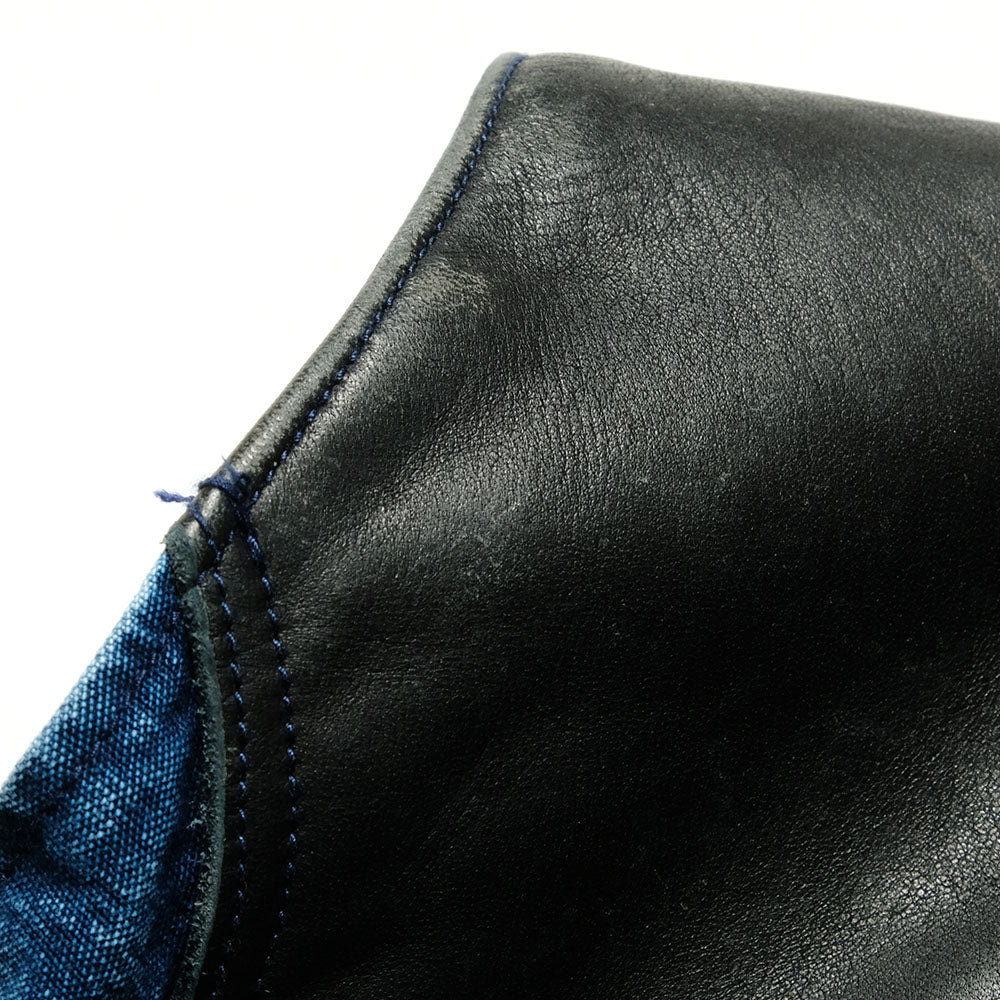 WAREHOUSE × Rocky Mountain Featherbed - INDIGO CHAMBRAY DOWN VEST - USED WASH - 2189RM-22