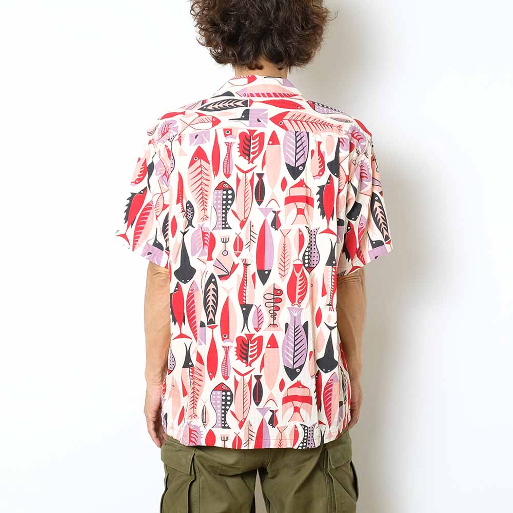 STAR OF HOLLYWOOD<br>DOBBY COTTON S/S OPEN SHIRT<br>FISH<br>SH38882