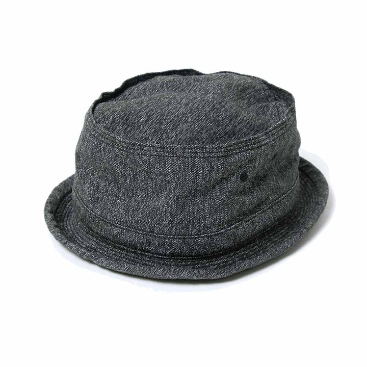 SUGAR CANE 9oz.BLACK COVERT PORKPIE HAT SC02627