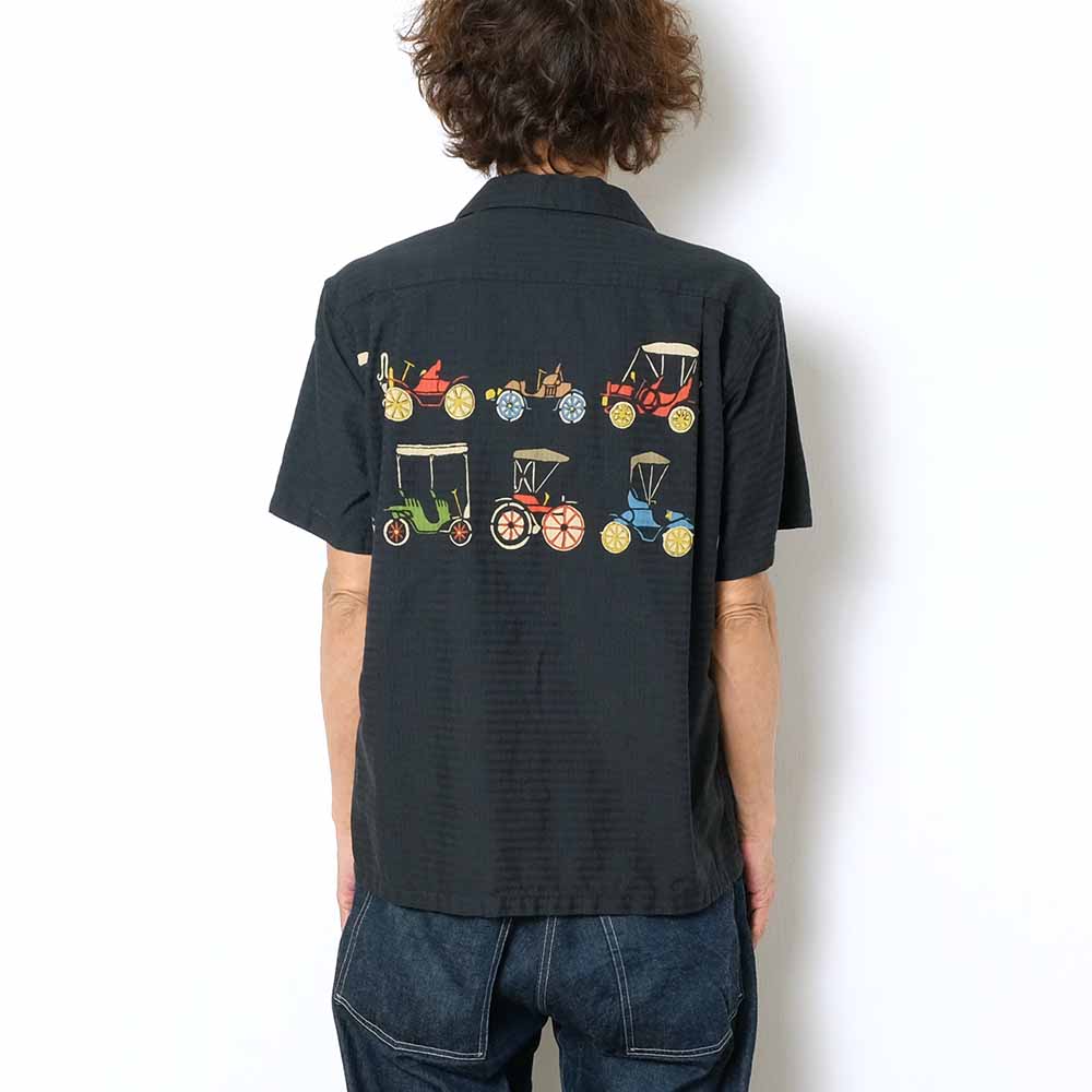 STAR OF HOLLYWOOD<br>DOBBY COTTON S/S OPEN SHIRT<br>CLASSIC CARS<br>SH38886