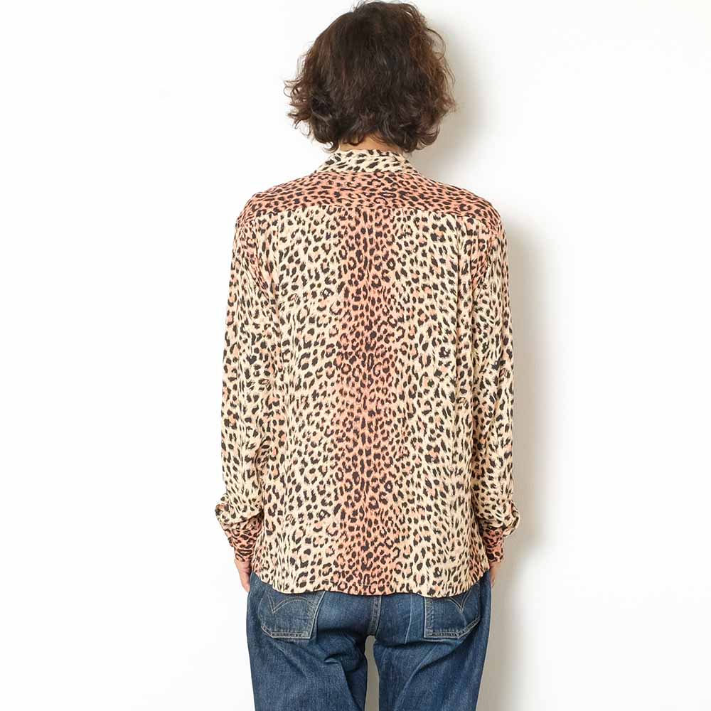 STAR OF HOLLYWOOD - HIGH DENSITY RAYON L/S OPEN SHIRT - LEOPARD - SH29079