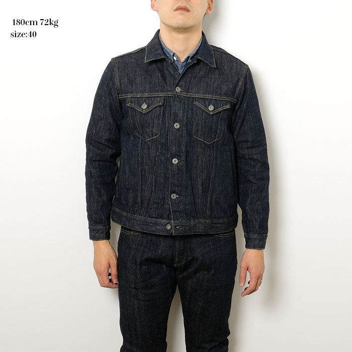 Oni Denim<br>12oz Loose Weave Denim<br>”KIRAKU II”<br>天然藍ロープ染色<br>3rd Type Denim Jacket<br>ONI-02207P