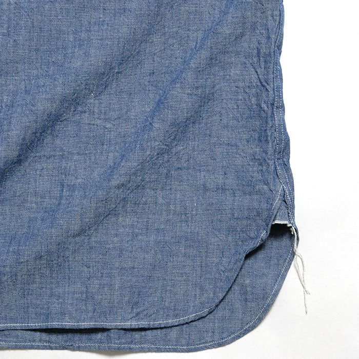 BUZZ RICKSON’S - BLUE CHAMBRAY S/S WORK SHIRT - BR35856