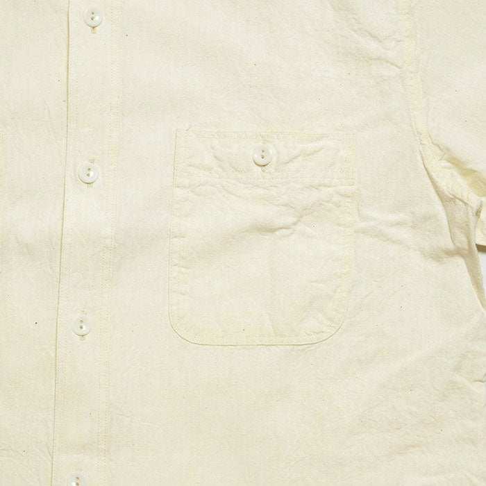 BUZZ RICKSON’S - WHITE CHAMBRAY S/S WORK SHIRT - BR35857