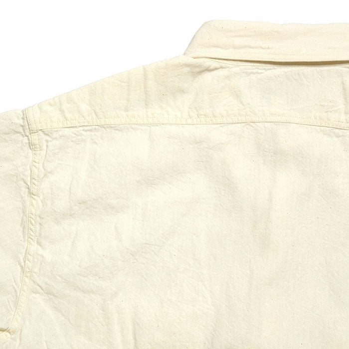 BUZZ RICKSON’S - WHITE CHAMBRAY S/S WORK SHIRT - BR35857