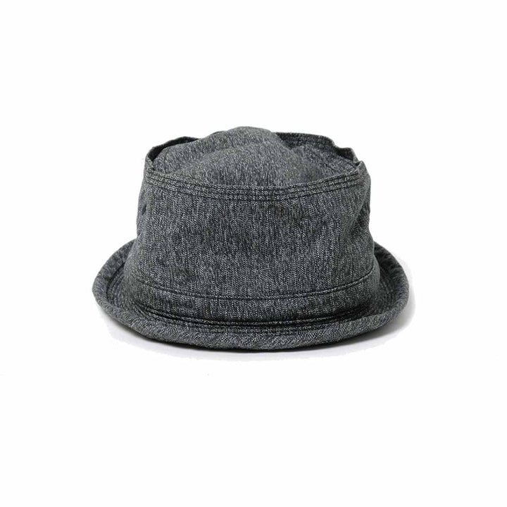 SUGAR CANE 9oz.BLACK COVERT PORKPIE HAT SC02627