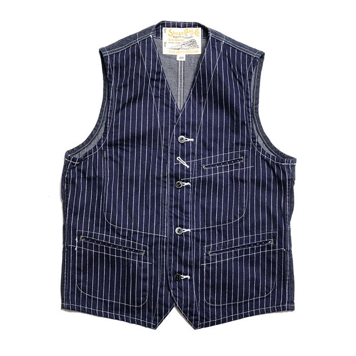 Sugar Cane 9oz. Wabash Stripe Work Vest
