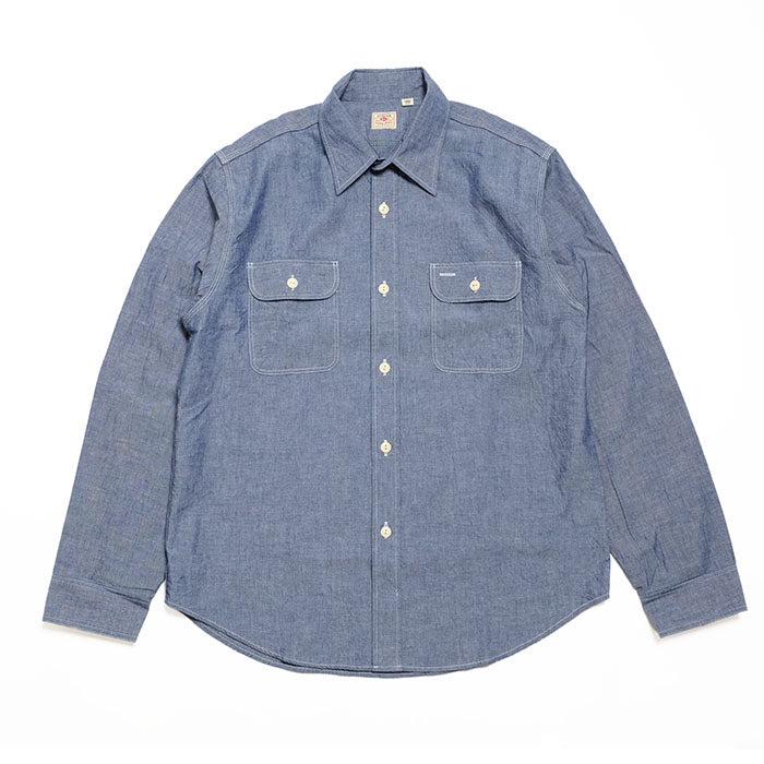 Sugar Cane Blue Chambray L/S Work Shirt