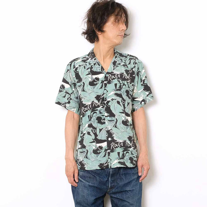 STAR OF HOLLYWOOD - HIGH DENSITY RAYON OPEN SHIRT - ROCK 'N' ROLL - SH39090