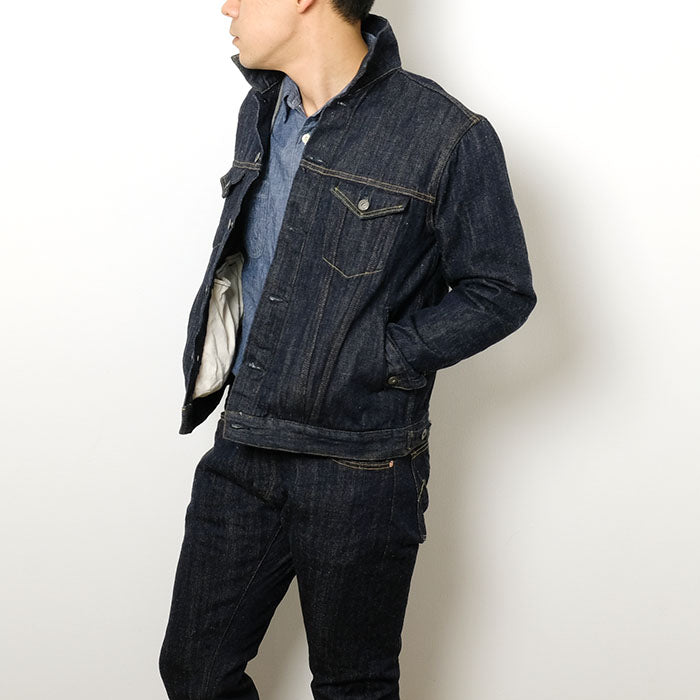 Oni Denim<br>12oz Loose Weave Denim<br>”KIRAKU II”<br>天然藍ロープ染色<br>3rd Type Denim Jacket<br>ONI-02207P