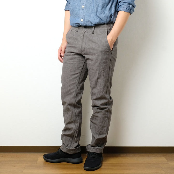 BURGUS PLUS - Lot.401Z Zip Fly - Twisted Heather Heavy Serge Trousers - 401Z-71