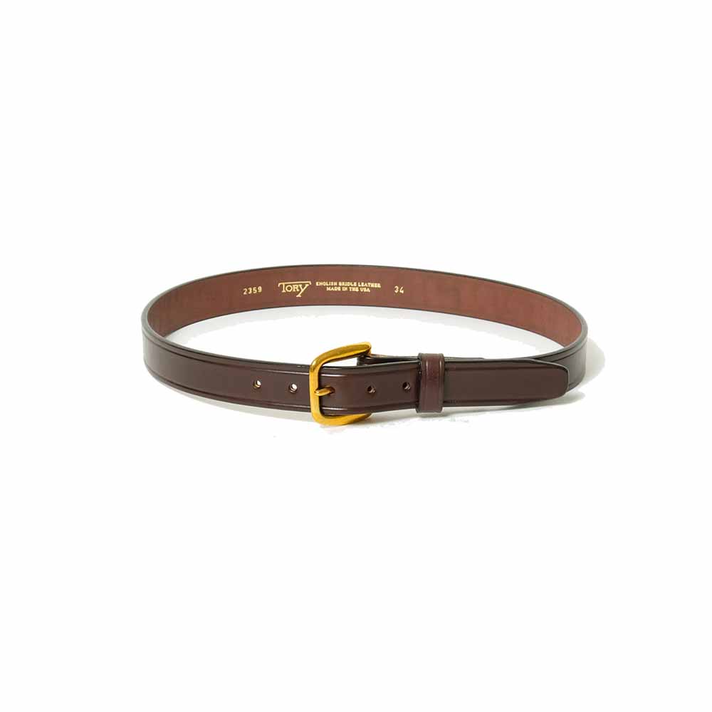 Tory Leather 1 1/4 Creased Belt w/ Brass HD TORY22-2359/TORY22-2362