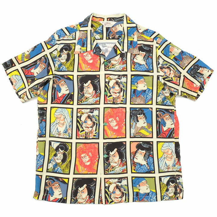 STAR OF HOLLYWOOD HIGH DENSITY RAYON S/S OPEN SHIRT KABUKI SH38891