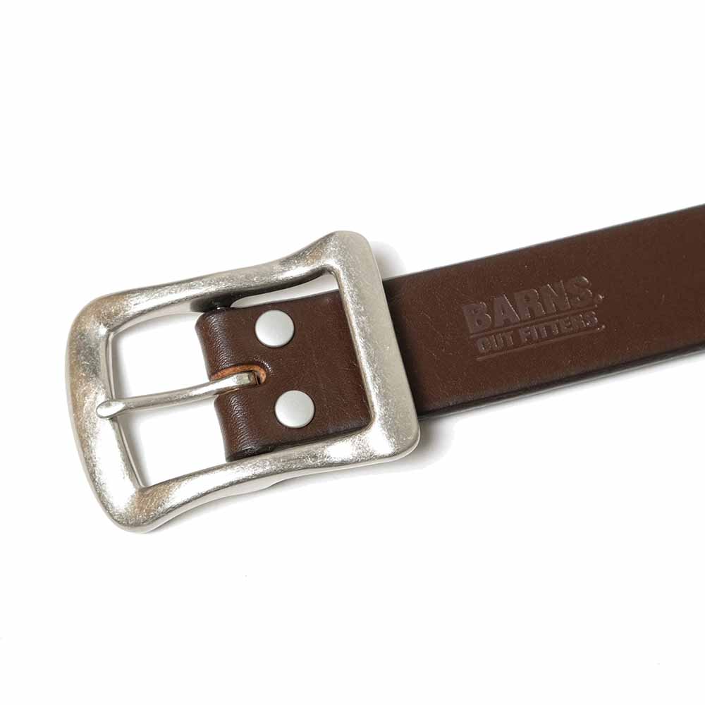 BARNS TOCHIGI LEATHER BELT ZINC BUCKLE LE-4168