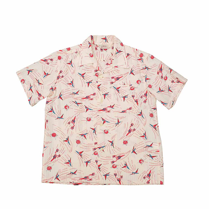 STAR OF HOLLYWOOD - DOBBY COTTON OPEN SHIRT - SPACE SHIP - SH39087