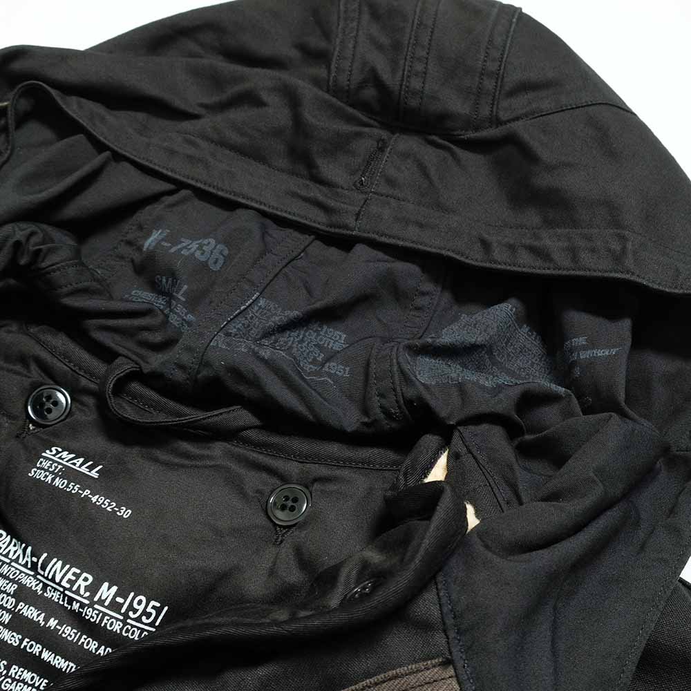 WILLIAM GIBSON COLLECTION BLACK M-51 PARKA With LINER