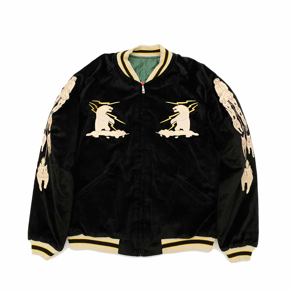 TAILOR TOYO Velveteen Souvenir Jacket POLAR BEAR X ALASKA MAP TT15175-119