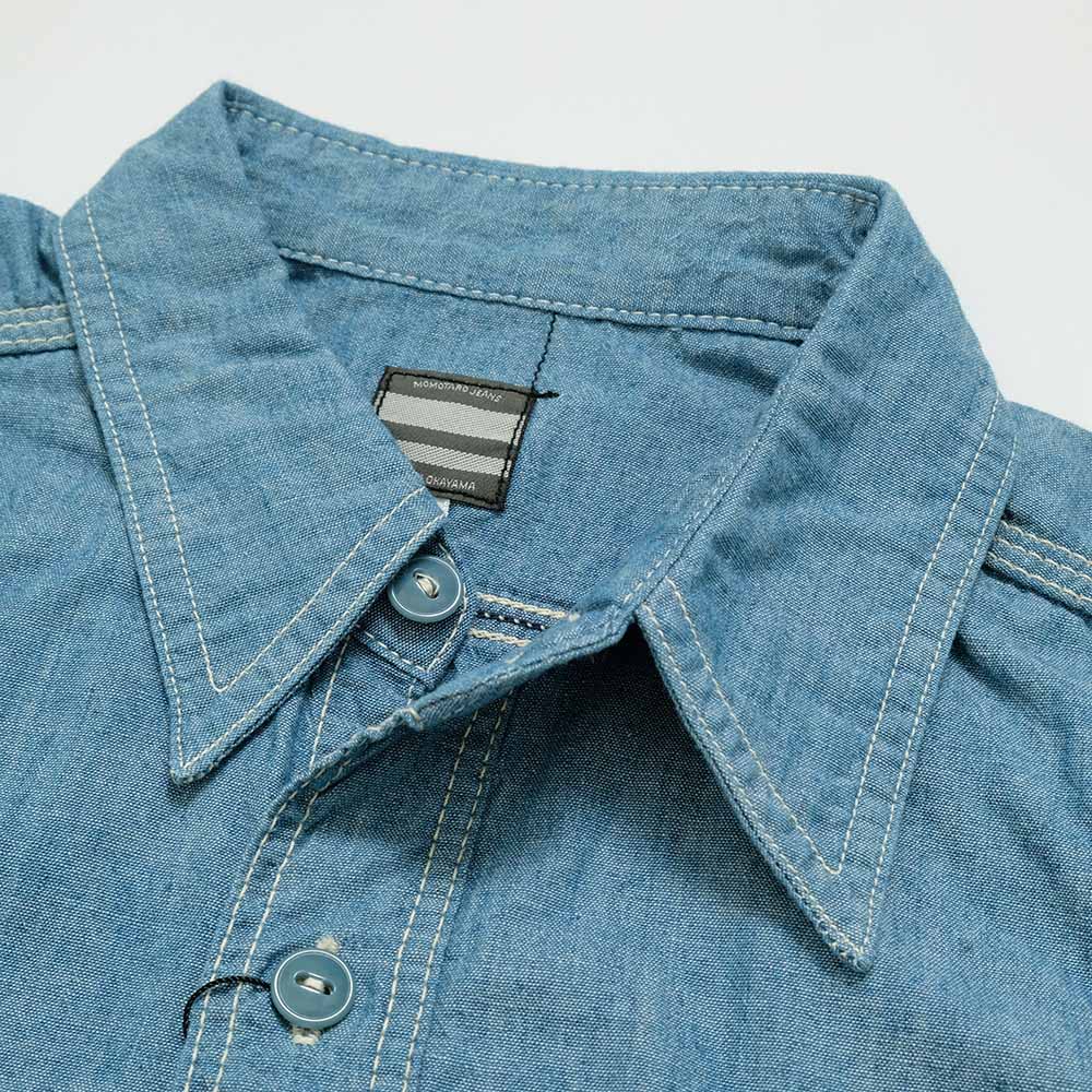 Momotaro Jeans S/S Chambray Work Shirt 桃太郎ジーンズ 半袖シャンブレー　ワークシャツ