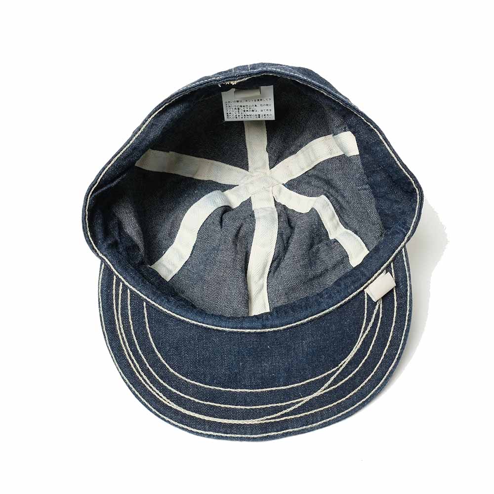 HEADLIGHT 9.5oz. SPECIAL WEAVE DENIM 6PANELS WORK CAP HD02693