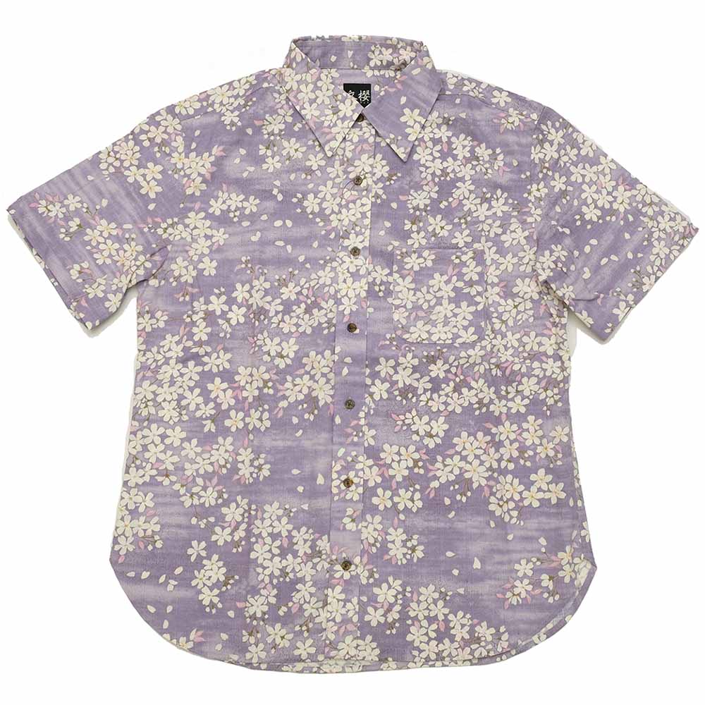 衣櫻 サザンクロス素材 半袖レギュラーシャツ 霞舞桜 SA-1468