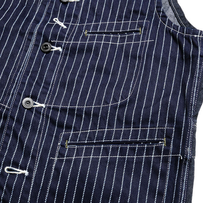 Sugar Cane - 9oz. Wabash Stripe Work Vest - SC12654