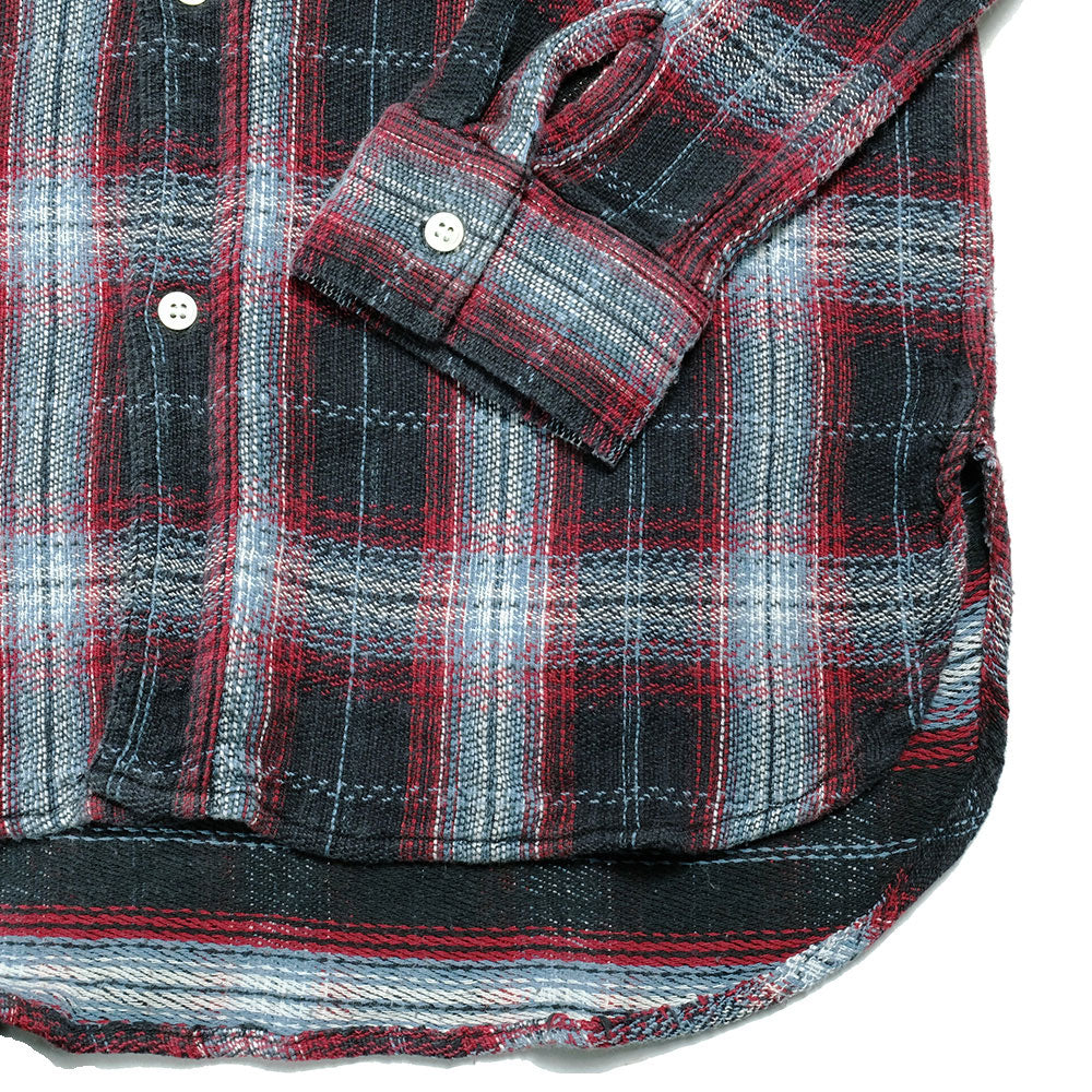 BLUE BLUE Indigo soft canvas  Check shirt 