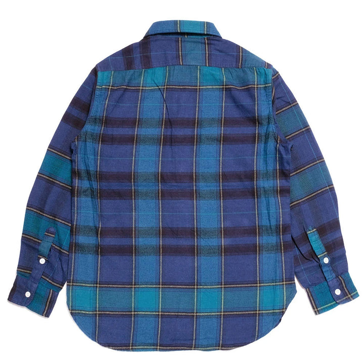 BLUE BLUE<br>Brushed Indigo Plaid Long-Sleeve Shirt<br>700087142
