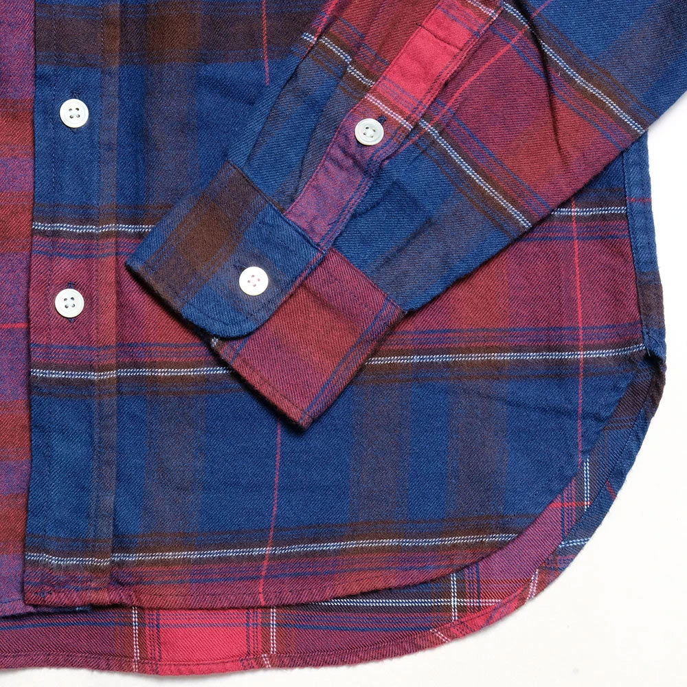 BLUE BLUE<br>Brushed Indigo Plaid Long-Sleeve Shirt<br>700087142