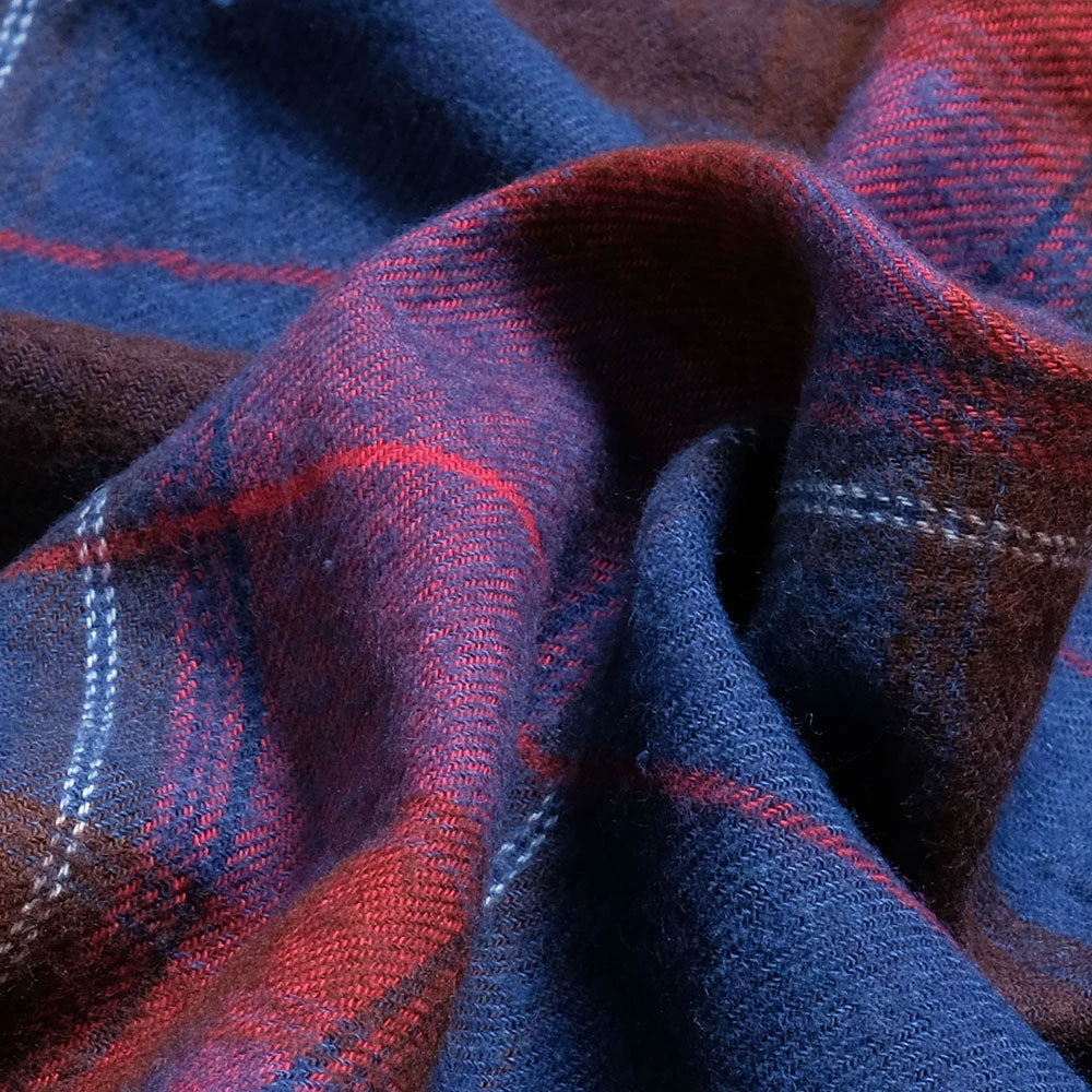 BLUE BLUE<br>Brushed Indigo Plaid Long-Sleeve Shirt<br>700087142