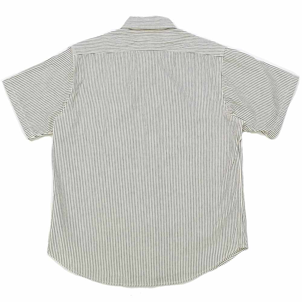 SUGAR CANE - HICKORY STRIPE S/S WORK SHIRT - SC37944