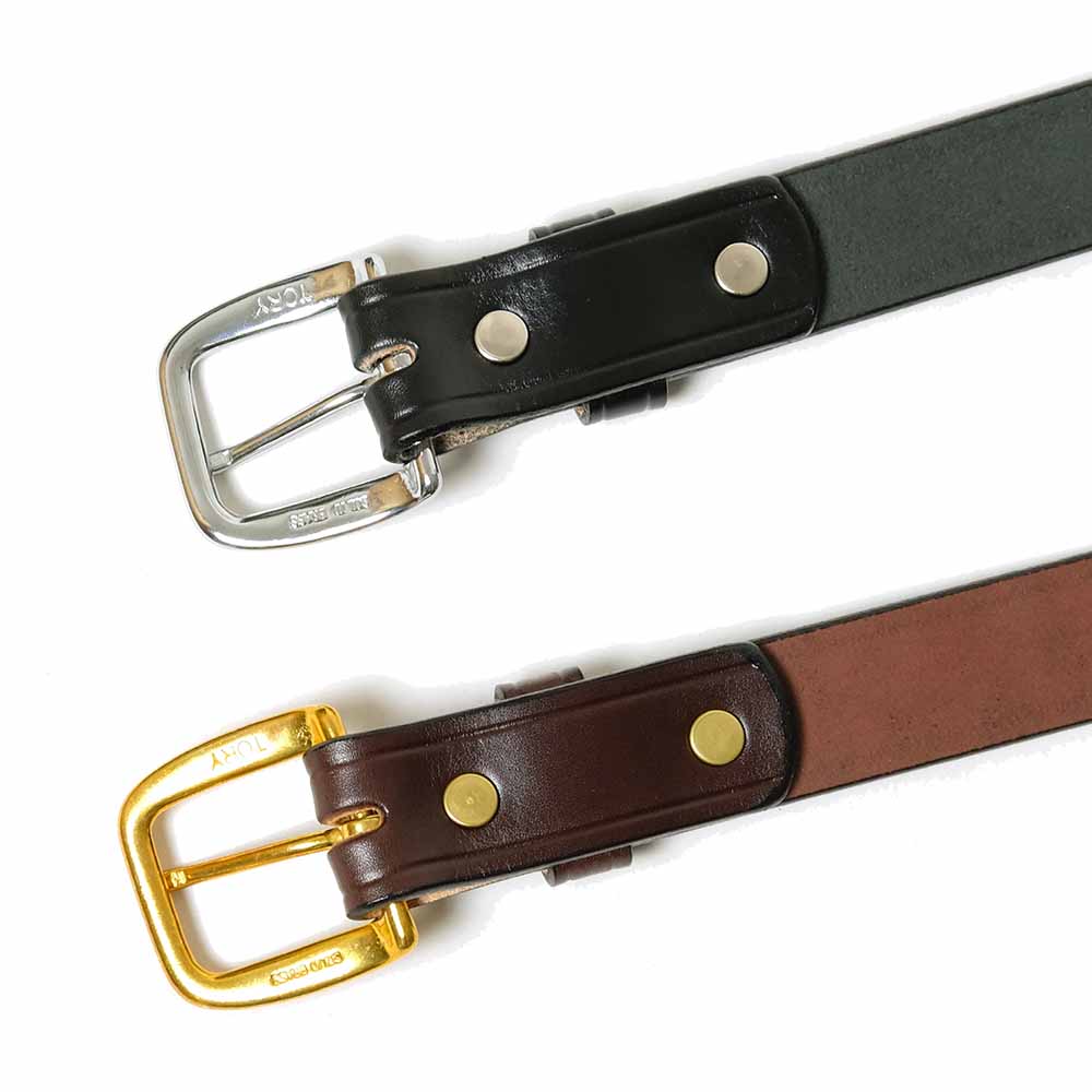 Tory Leather 1 1/4 Creased Belt w/ Brass HD TORY22-2359/TORY22-2362