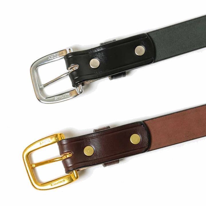 Tory Leather 1 1/4 Creased Belt w/ Brass HD TORY22-2359/TORY22-2362